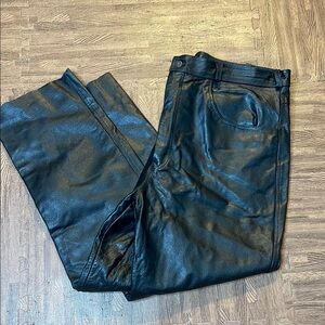 Mens Xelement Advanced Gear Heavy Motorcycle Pants Leather Black Size 42 x 30.5”